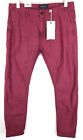 Scotch & Soda Theon Hommes Pantalon W33/L34 Slim Fuseau Bordeaux Garment-Dyed