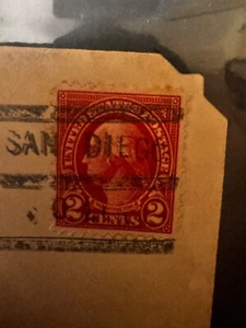 1890 2c George Washington stamp Great Condition new London/ San Diego cancel - Picture 1 of 2
