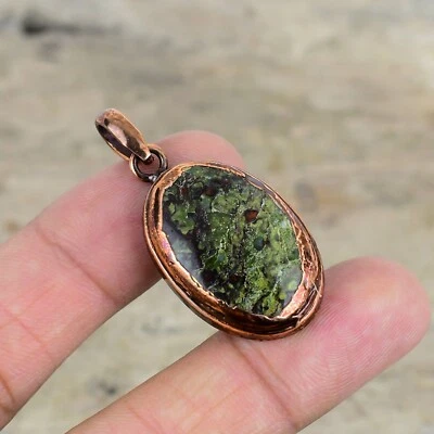 Joyería colgante electroformada piedra de sangre dragón natural cobre venta día mujer Foto 1 de 4