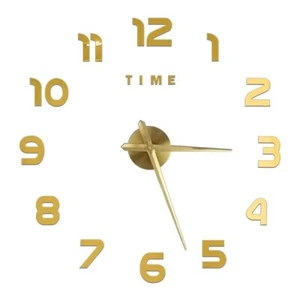 Sticker Clock 3D DIY Extra Large Roman Numerals Luxury Mirror Wall Home Decor UK - Picture 1 of 6