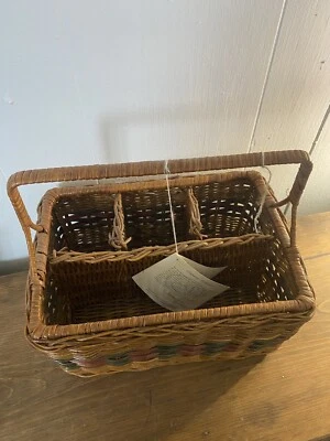 The Home Makers Idea Company Divided Organizer Basket Wired Sturdy NWT - Image 1 of 4