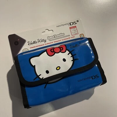 NEUF NEW pochette sac étui hello kitty officiel nintendo 3DS DSI DS lite XL bleu