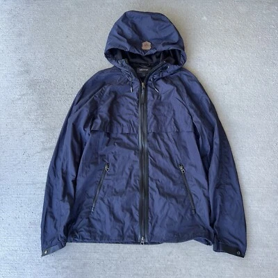 Mackage Men’s Hooded Lightweight Nylon Zip Jacket Navy Blue Size 38 M - Image 1 of 4