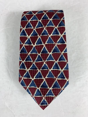 Corbata Roundtree & York 100 % seda para hombre multicolor geométrica -357 Foto 1 de 4