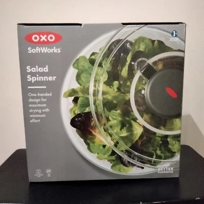 OXO Softworks Salad Spinner 1045421 Soft Push Handle Basket/Bowl/Lid - Image 1 of 3