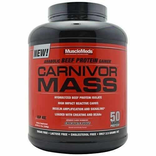 MuscleMeds Carnivor Mass Diet Supplement, Chocolate Fudge - 5.7lbs.