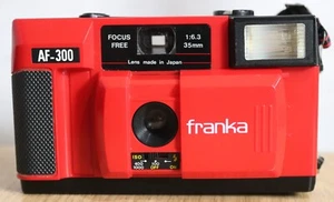 Franka AF-300 35mm film Compact Film Camera , Red with case - Picture 1 of 10