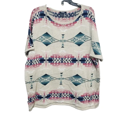 Suéter Chaps Mujer 2X Multicolor Suroeste Azteca Pullover Colorida Manta Foto 1 de 4