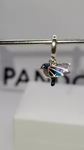 New Pandora Hummingbird Dangle Charm 793746C01 W/ Box D69 - Picture 1 of 6