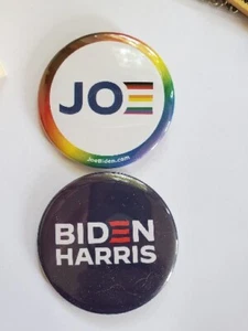 Joe Biden Kamala Harris USA Presidential Election Campaign Buttons 2.25" PRIDE - Picture 1 of 4