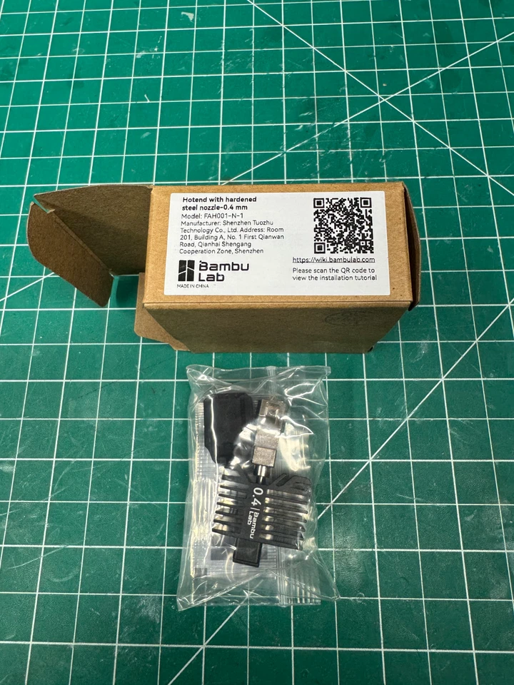 Boquilla de acero endurecido Bambu Lab 0,4 mm - solo FAH001-N-1 X1/P1 OEM envío gratuito Foto 1 de 1