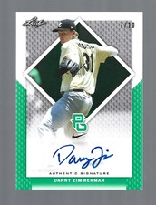 Danny Zimmerman AUTOGRAPH /10 2016 Leaf Perfect Game National Showcase AUTO Card