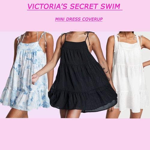 UNDERCOVER Mini abito da nuoto a più livelli Victoria's Secret bianco mimetico nero XS S M L