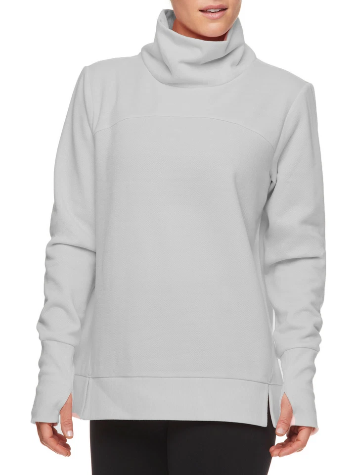 Avia Athletic Herringbone Pullover Sweatshirt Women's Size Small 4-6 Thumb Holes