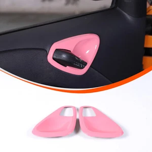 ABS Pink For Benz Smart Fortwo 451 2010-2015 Car Interior Door Handle Bowl Cover - Picture 1 of 12