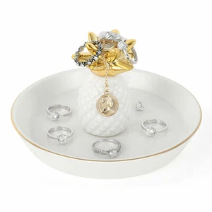 Pineapple Ring Holder Dish Jewelry Ceramic Organizer Display Home Jewelry Tray - Picture 1 of 8