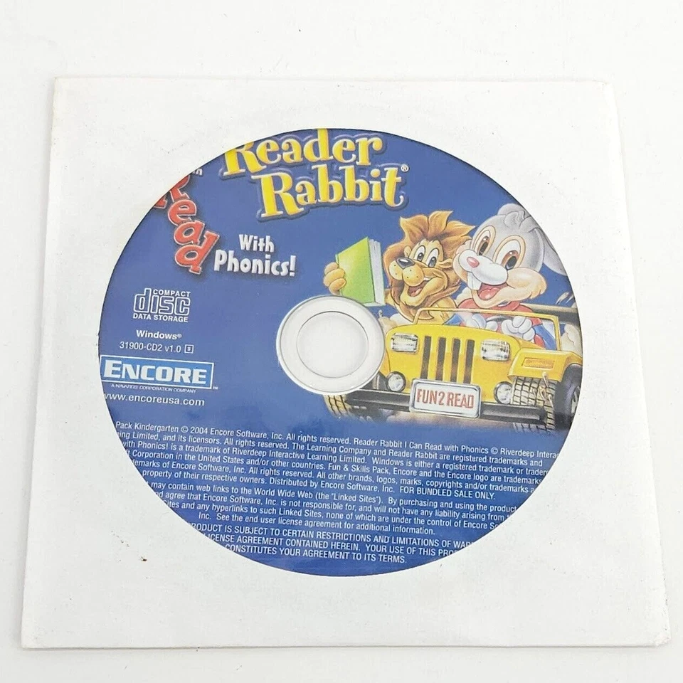 Encore Reader Rabbit CD I Can Read With Phonics 2004 Fun 2 Read Data Storage - Image 1 of 4