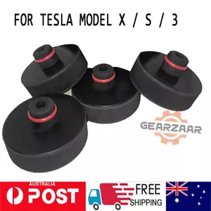 4*Rubber Chassis Jack Lift Point Pad Mat Repair Tool For Tesla Model X / S / 3 - Picture 1 of 12