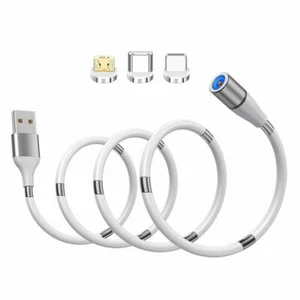 LIGHTSMAX Silicone Magnetic Charger For I-Products, Micro USB, Type C Smartphone - Picture 1 of 7