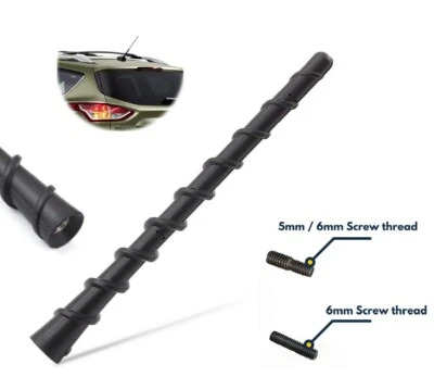 Antenne Auto Voiture Toit Courte Sport Noire Radio AM FM 18cm Pour Hyundai - Photo 1/4