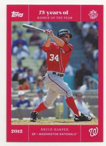 2022 Topps Rookie of the Year 75th Anniversary BRYCE HARPER Ruby 06/10 Phillies - Picture 1 of 1