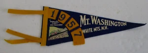 1957 MT.WASHINGTON, WHITE MTS.,N, Cog Railway Felt Pennant - Picture 1 of 2