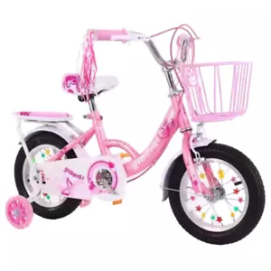 12/14/16 Zoll Kinderfahrrad Kinder Mädchen rosa Fahrrad Radfahren abnehmbar - Bild 1 von 1
