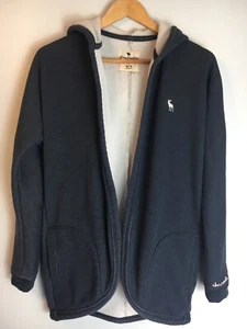 Abercrombie Kids Fleece Robe with Hood Bathrobe Size 15 / 16 Pockets Logo - Picture 1 of 12