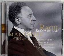 Rachmaninoff Arthur Rubinstein Piano Concerto No. 2 Rhapsody on Paganini CD