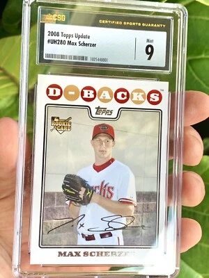 Max Scherzer 2008 Topps Update & Highlights #UH280 [[ CSG 9 ]] Rookie Card - Image 1 of 4