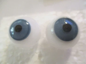 18 mm Blue Gray Round Handblown Glass Eyes 10.2 mm Iris Doll Crafts    N33 - Picture 1 of 2