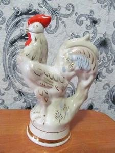 Soviet Porcelain figurine "ROOSTER"1970s - decanter the USSR VINTAGE - Picture 1 of 8