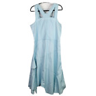 Alan Weiz Lagenlook Dress Cotton Blend Patchwork Blue Boho Sleeveless 18