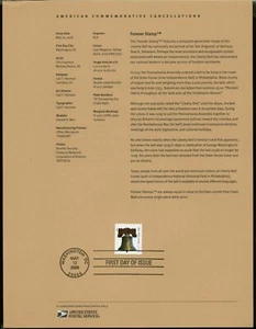 US Scott #SP1635a USPS Souvenir Page for Stamp #4127d Washington, DC - Picture 1 of 1