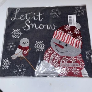 Simhomsen Embroidered Snowman Table Runner for Christmas Holidays Decor 14x33 I - Picture 1 of 2