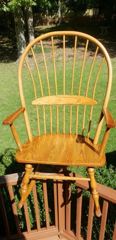 Virginia House Rocker Rocking Chair Rare Oak Vintage Comfortable Beautiful Heavy Cover