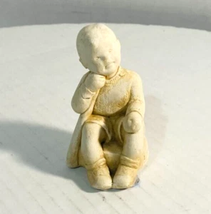 Rustic Rare Antique Catherine McCullough Figurine Soapstone Laddie 1930s - Picture 1 of 19