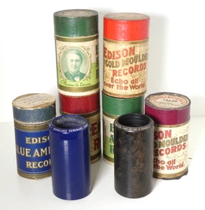 Antique Edison Musical Wax Cylinders & Boxes pre 1914 Phonograph - Picture 1 of 5
