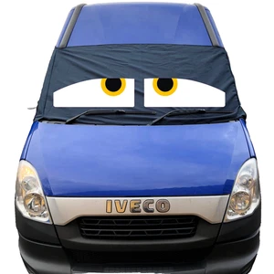 Iveco daily  BlackOut Blind Window Screen Cover Camper Van Wrap with Eyes Yellow - Picture 1 of 4