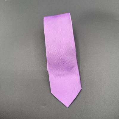 Nordstrom's Men's Tie Purple Skinny 59” 100% Silk Necktie - Image 1 of 4