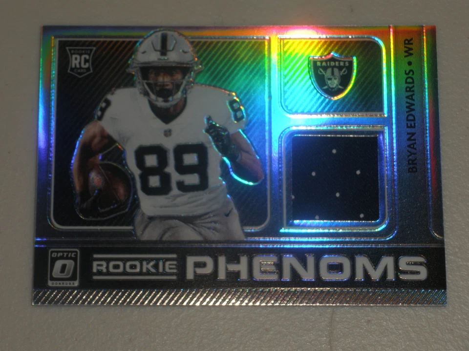 2020 Donruss Optic Rookie Phenoms Silver Prizm Jersey #28 Bryan Edwards RC - Image 1 of 2