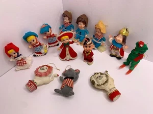 13 Vintage MCM Ornaments, Fairytale Lion Mouse - Picture 1 of 9