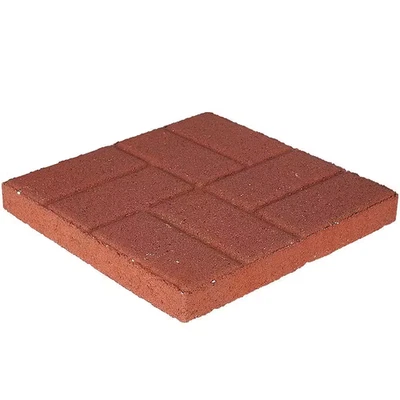 16 In. X 16 In. X 1.75 In. River Red Concrete Brickface Square Step Stone - Image 1 of 4