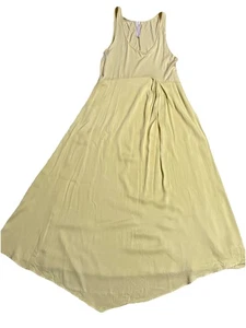 Anthropologie Chartreuse Yellow Maxi Dress Sleeveless Medium - Picture 1 of 3