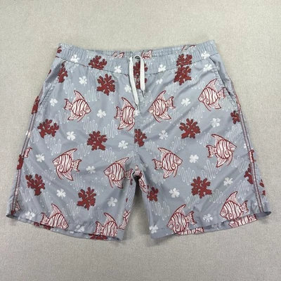 Reyn Spooner плавки мужской средний серый красная рыба гавайский доска шорты пляж - Изображение 1 из 4