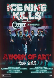 ICE NINE KILLS A Work Of Art 2025 UK Tour Poster - Wall Decor, No Frame - Picture 1 of 4