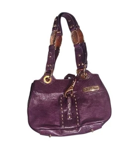 La Gioe Di Toscana by Sharon Gioe italienische Leder Handtasche Handtasche lila - Bild 1 von 18