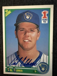 Cal Eldred 1990 Score Rookie #669 Milwaukee Brewers Autograph Card - Picture 1 of 1