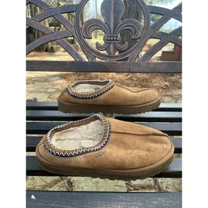 UGG Suede Shearling Lined Slippers Mules Comfort Shoes Size 9 - Picture 1 of 6