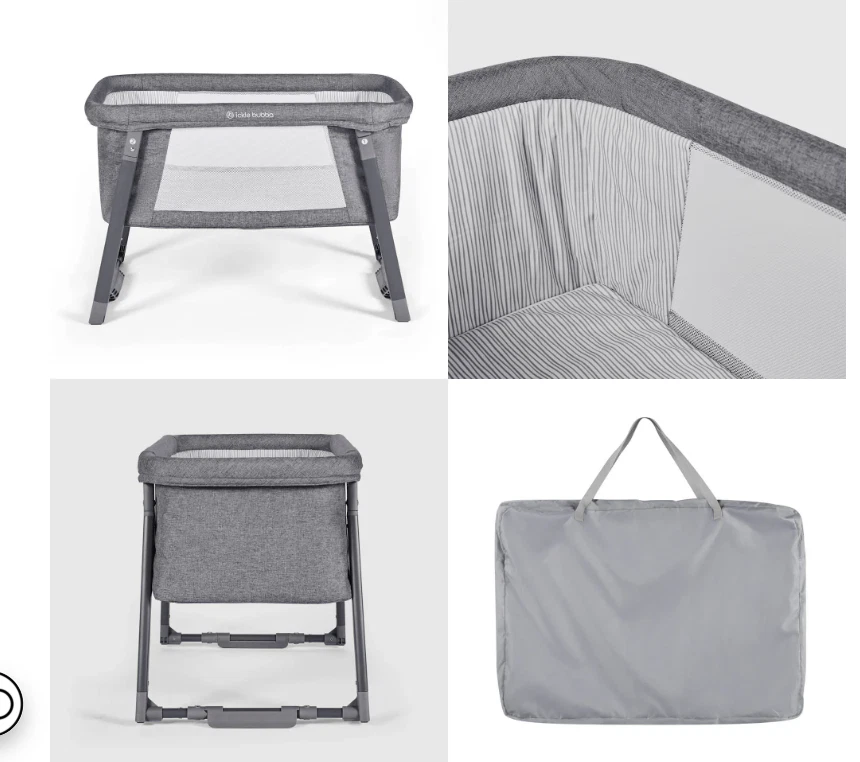 Brand New Ickle Bubba Mini Rocker Crib - Space Grey - Image 1 of 1